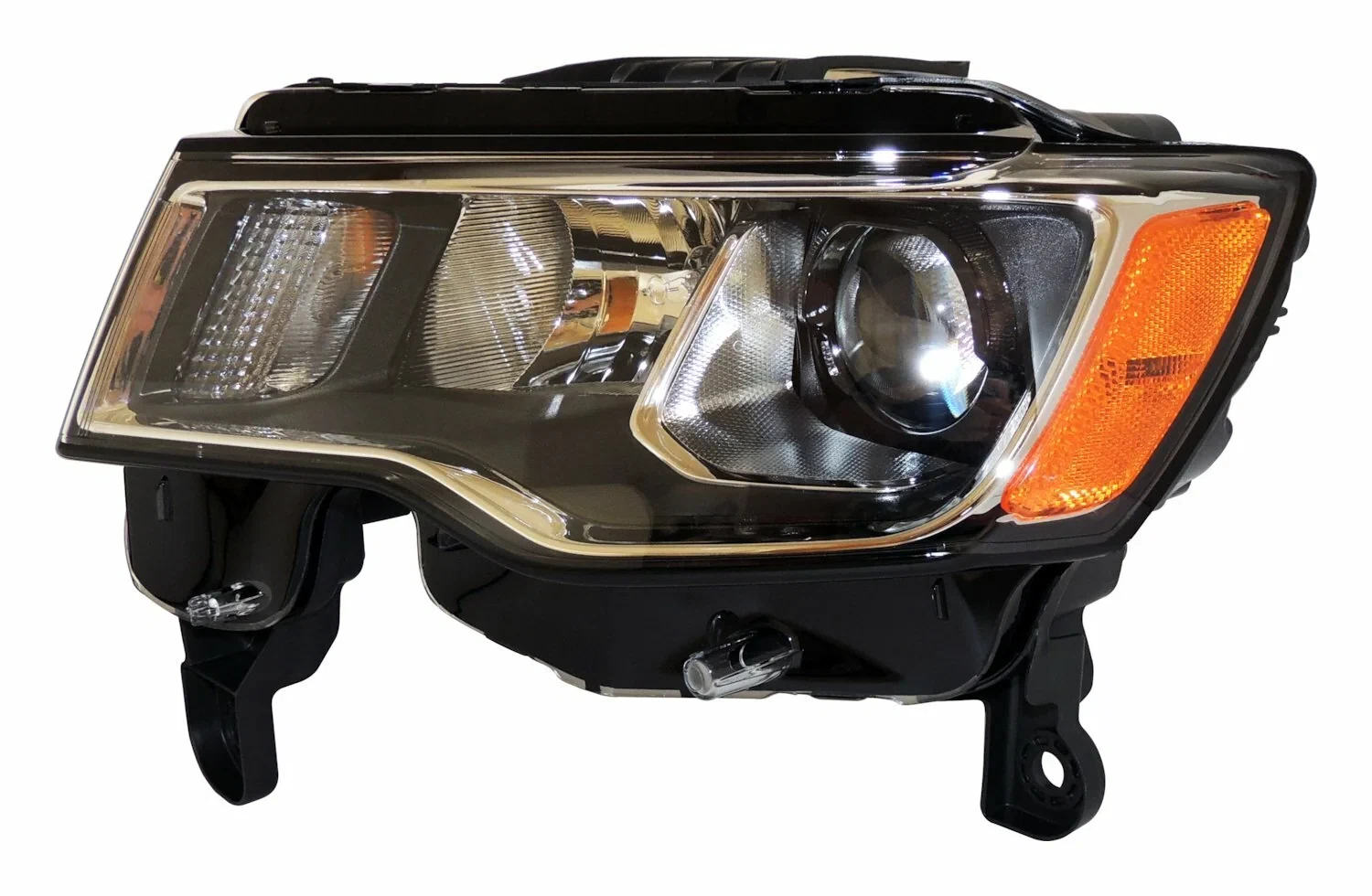 Crown Left Headlight Assembly for 2017+ Jeep WK Grand Cherokee w_ Halogen Bulbs - 68289235AD